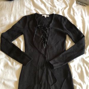 WAYF black ribbed dress EUC